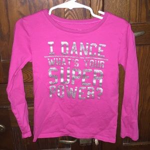 Girls pink dance shirt